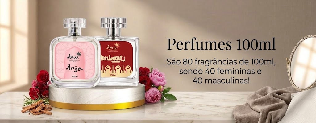 Amei Cosméticos 80 Fragrâncias de 100ml